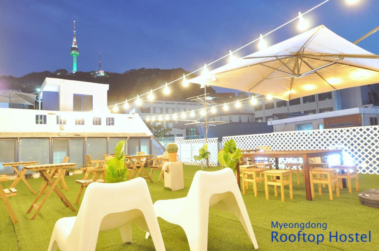 Myeongdong Rooftop Hostel Seúl Exterior foto