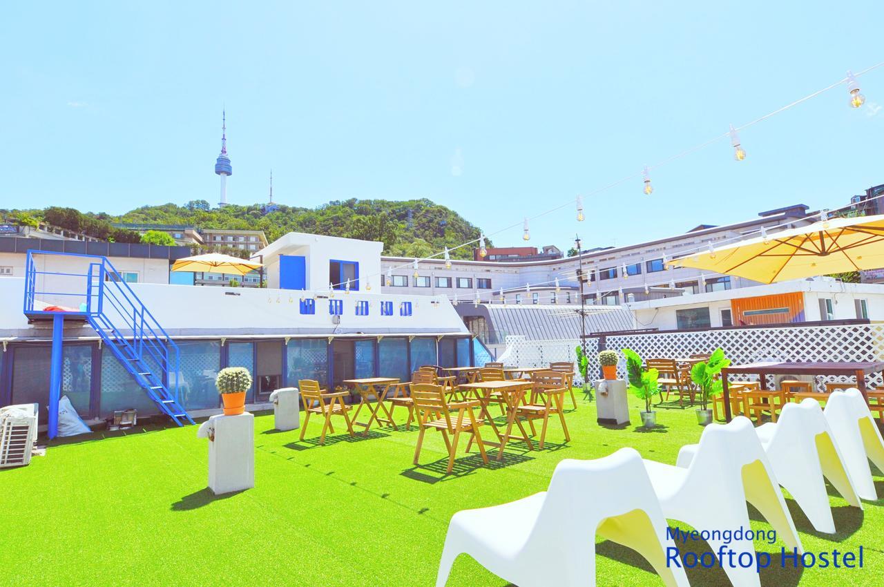 Myeongdong Rooftop Hostel Seúl Exterior foto